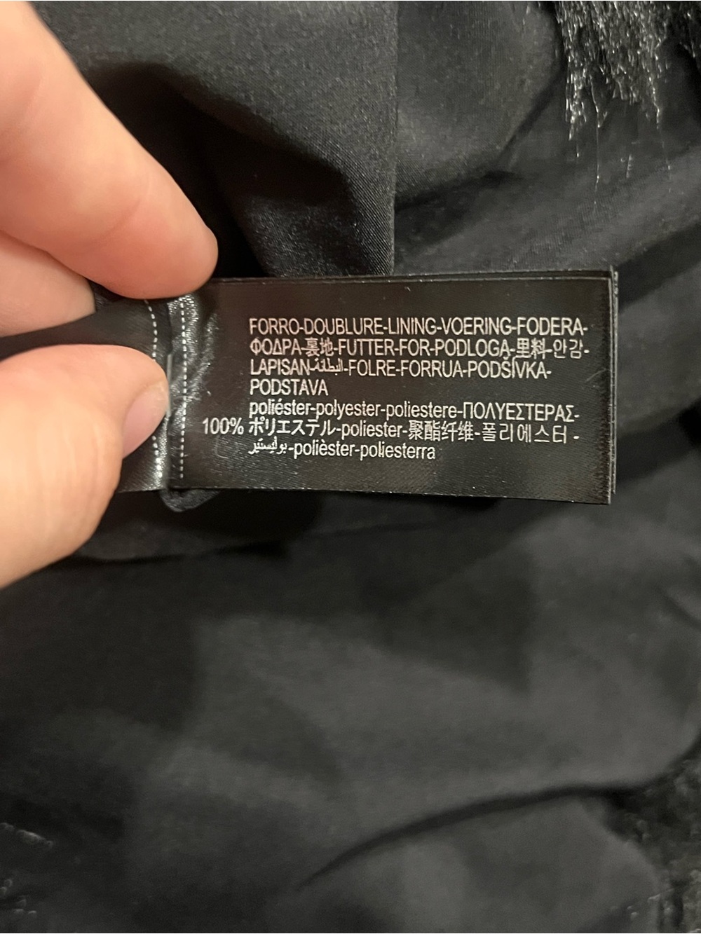 Zara Black Faux Fur Hooded Coat - Picture 6 of 7